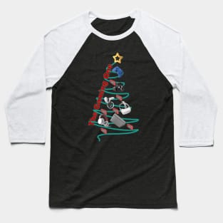 Gamer Xmas Tree Baseball T-Shirt